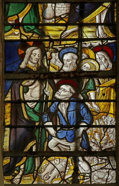 Window depicting the Miraculous Draft of Fish by French School